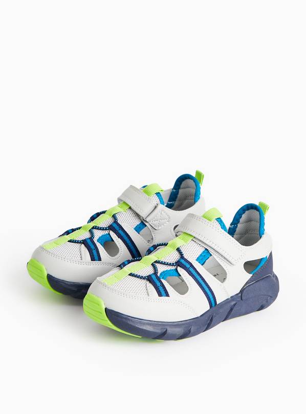 Cream Neon Panel Adventure Sandals  10 Infant